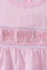 Pink bow smocked ruffle bubble
