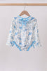 Blue farm print rashguard