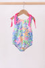 Tropical floral print swimsuit