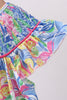 Tropical floral ruffle dress
