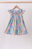 Tropical floral ruffle dress