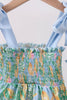 Green lemon smocked bow bloomer set