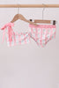 Blush floral print bow 2pc swimsuit