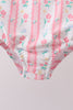 Blush floral print bow 2pc swimsuit