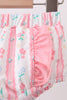 Blush floral print ruffle 2pc swimsuit
