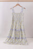 Golden meadow floral smocked tiered dress (length 41.33inch)