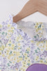 Floral mermaid applique rashguard