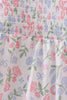 Pink floral smocked mom dress