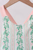 Green floral stripe pocket dress