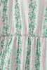 Green floral stripe dress (length 41.33in)