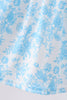 Blue rose smocked dress