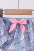 Purple duck print bow bloomer set