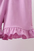 Pink floral bow smocked ruffle shorts set