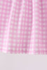 Pink floral bow smocked ruffle shorts set