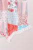 Pink floral patchwork scalloped bloomer set