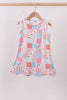 Pink floral patchwork dress