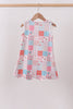 Pink floral patchwork dress