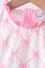 Pink bow ruffle one-piece swimsuit
