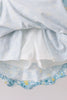 Mustard&green floral bow skorts set