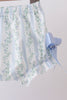 Blue character applique ruffle bloomer set