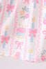 Pink birthday cake smocked dress