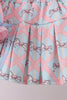 Pink carousel smocked ruffle skorts set