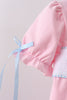 Pink carousel smocked ruffle skorts set