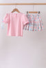 Pink carousel smocked ruffle skorts set