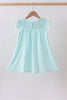 Blue starfish smocked jacquard ruffle dress