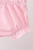 Pink carousel print ruffle bloomer set
