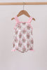 Pink carousel print ruffle bubble