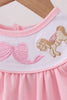 Pink carousel embroidery ruffle bubble