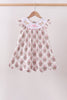 Pink carousel embroidery ruffle dress