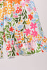 Summer floral print ruffle jumpsuit
