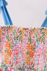 Summer floral print smocked mom&me dress