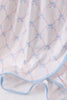 Blue bow ribbon print dress