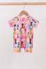 Pink character bamboo romper