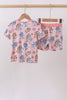 Pink character bamboo 2pc pajama set