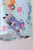 Blue character floral bamboo pajama set