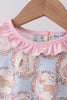 Pink puppy floral ruffle bloomer set
