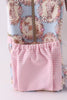 Pink puppy embroidery backpack