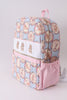 Pink puppy embroidery backpack