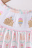 Castle ice cream smocked ruffle dress