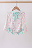 Green castle cream ruffle rashguard