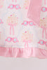 Pink bow castle ruffle bloomer set