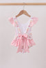 Pink bow castle ruffle one-piece swimsuit