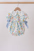 Blue Floral Lace Bubble