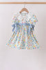 Blue Floral Lace Dress