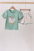 Sage Chicken Applique Set