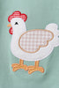 Sage Chicken Applique Set
